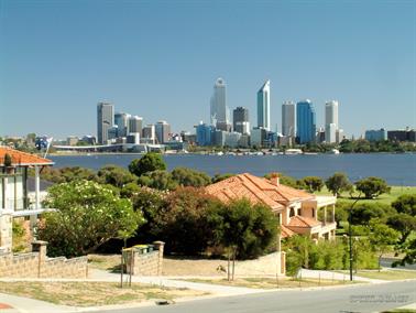 Perth across the Swan River, Western Australia
